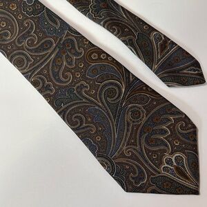 Great deal on Pierre Cardin Brown and Blue paisley Tie 58 x 3.5